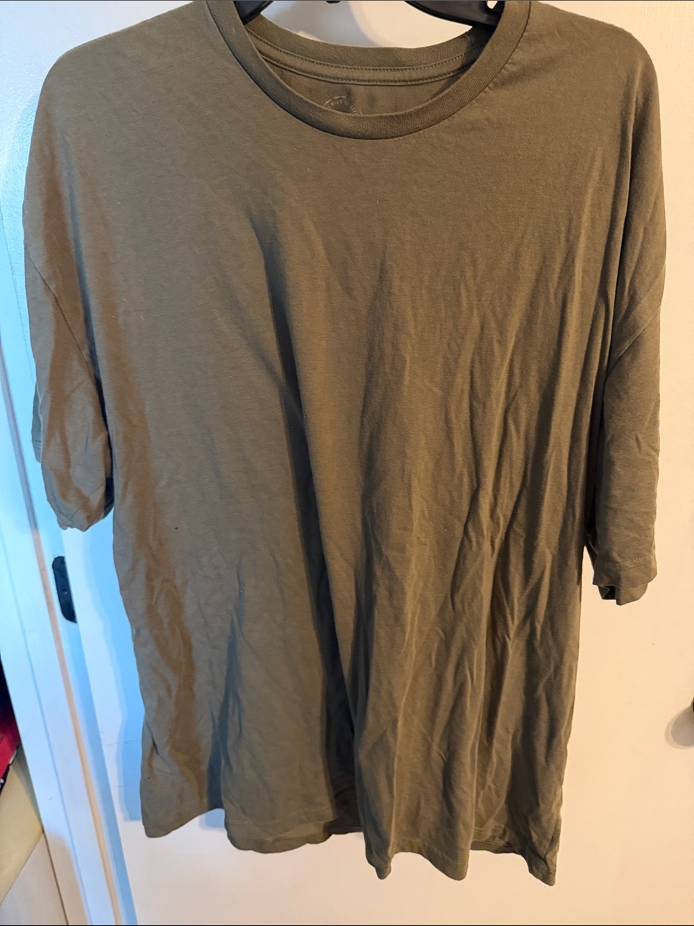 Men's Olive Green Short Sleeve Crewneck Tee xxl